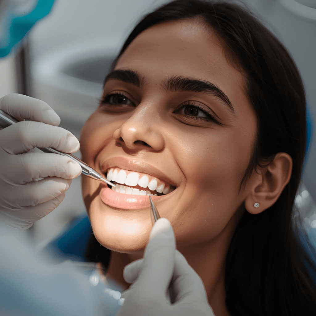 Çayırova'da en iyi diş kliniği olan Adnan Coşkun Diş Polikliniği'nin bir kadın hastaya Çayırova implant diş tedavisi esnasında, Çayırova zirkonyum kaplama işlemi yaparken