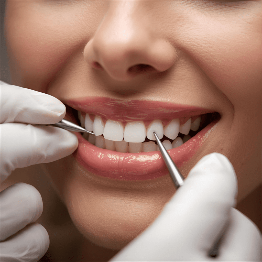 Çayırova implant diş taktırma işlemi yaptırmak için Özel Adnan Coşkun Diş Polikliniği' ne gelmiş bir hastanın Çayırova implant diş uygulaması sonrasında Çayırova zirkonyum kaplama dişler ile görüntüsü
