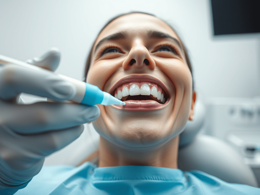 Adnan Coşkun Diş polikliniği, Kocaeli ve İstanbul Anadolu yakasında diş beyazlatma, bleaching ve diş taşı temizliği gibi ağız ve diş sağlığı hizmetleri verirken çekilen bir fotoğraf.